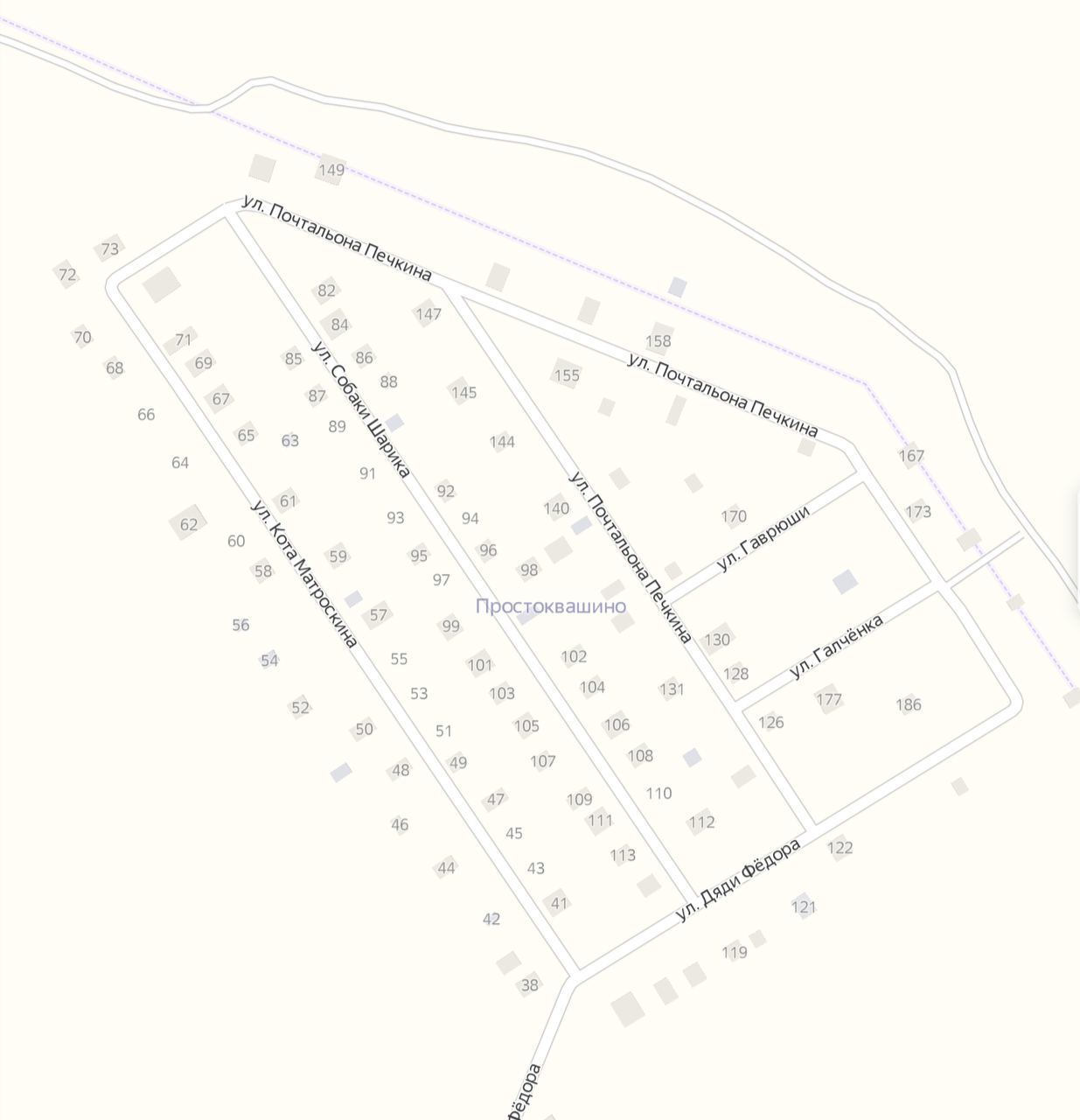 How cute. Toponymic grid of a cottage village in the Leningrad region - Prostokvashino, Copy-paste, Name, Toponymy, Village, Screenshot, The street, Plan