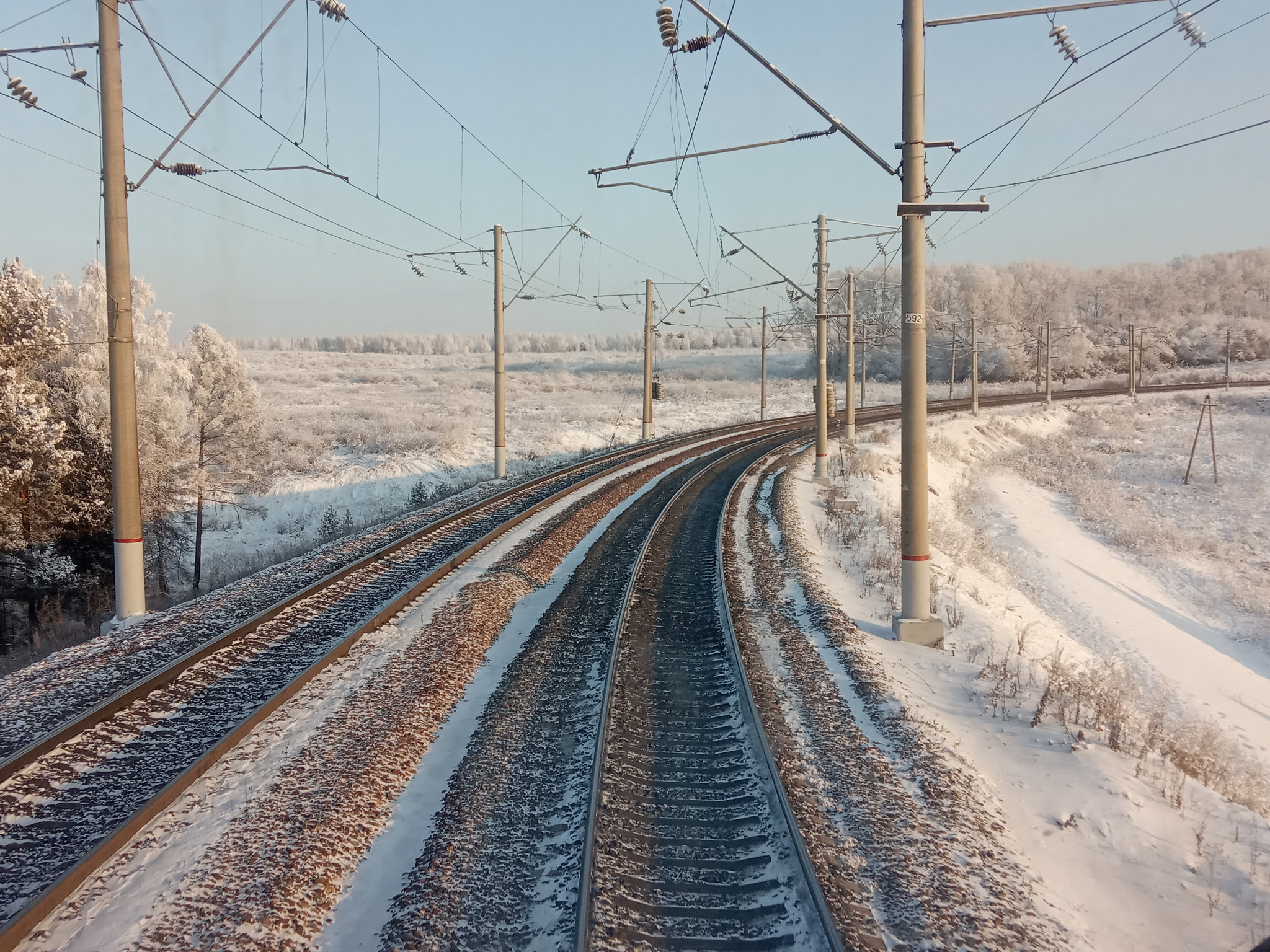 A few views from work, as they say - “On the way” - My, Work, Winter, Railway, beauty, Nature, Longpost