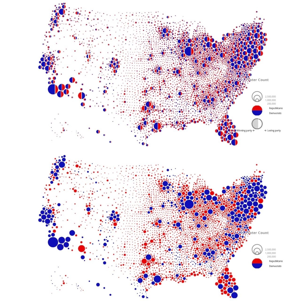 USA divided или разделенные штаты Америки | Пикабу