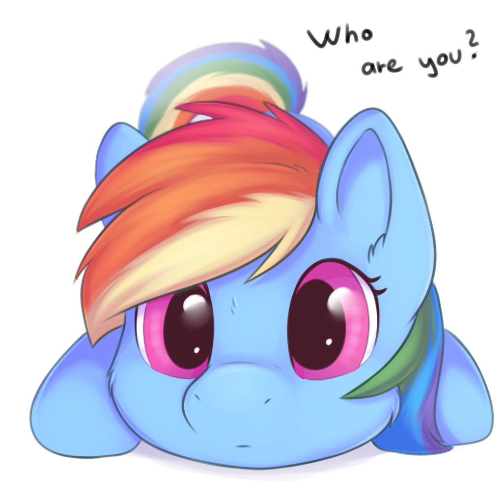 Who are you? - My little pony, Rainbow dash, PonyArt, Dbleki