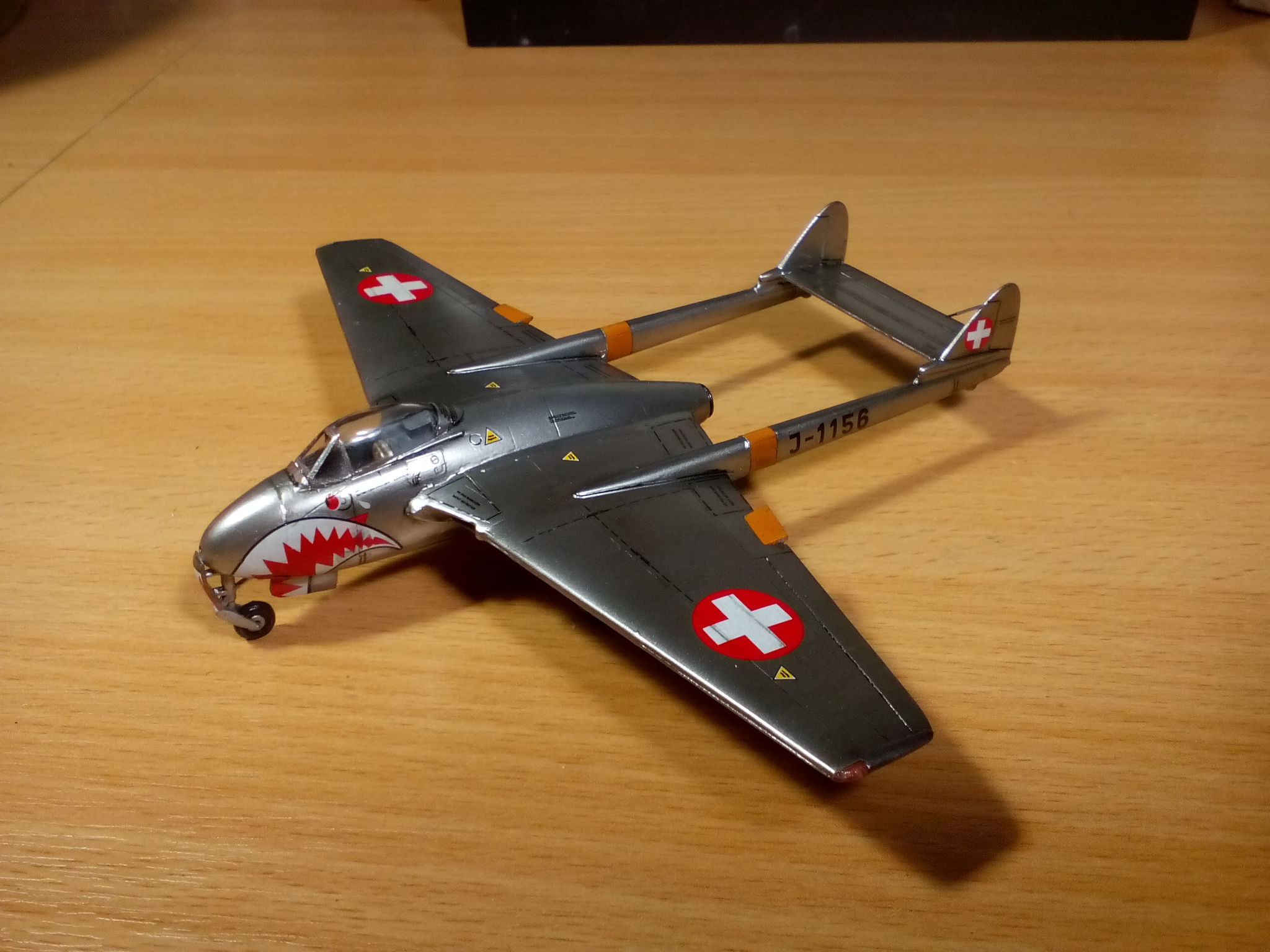 De Havilland DH.100 Vampire FB.Mk.6, Amodel, 1/72. - My, Stand modeling, Prefabricated model, Assembly, Painting, Airbrushing, Needlework with process, Hobby, With your own hands, , Aviation, Airplane, Longpost