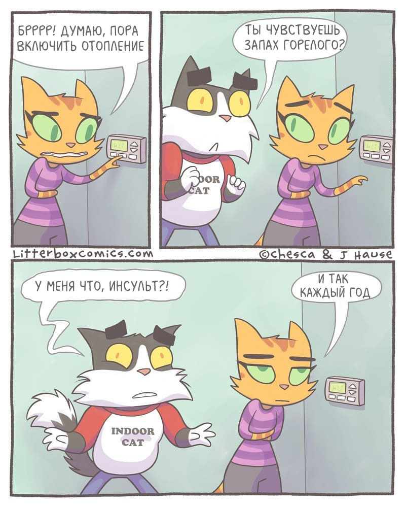 Getting cold - Litterbox Comics, Comics