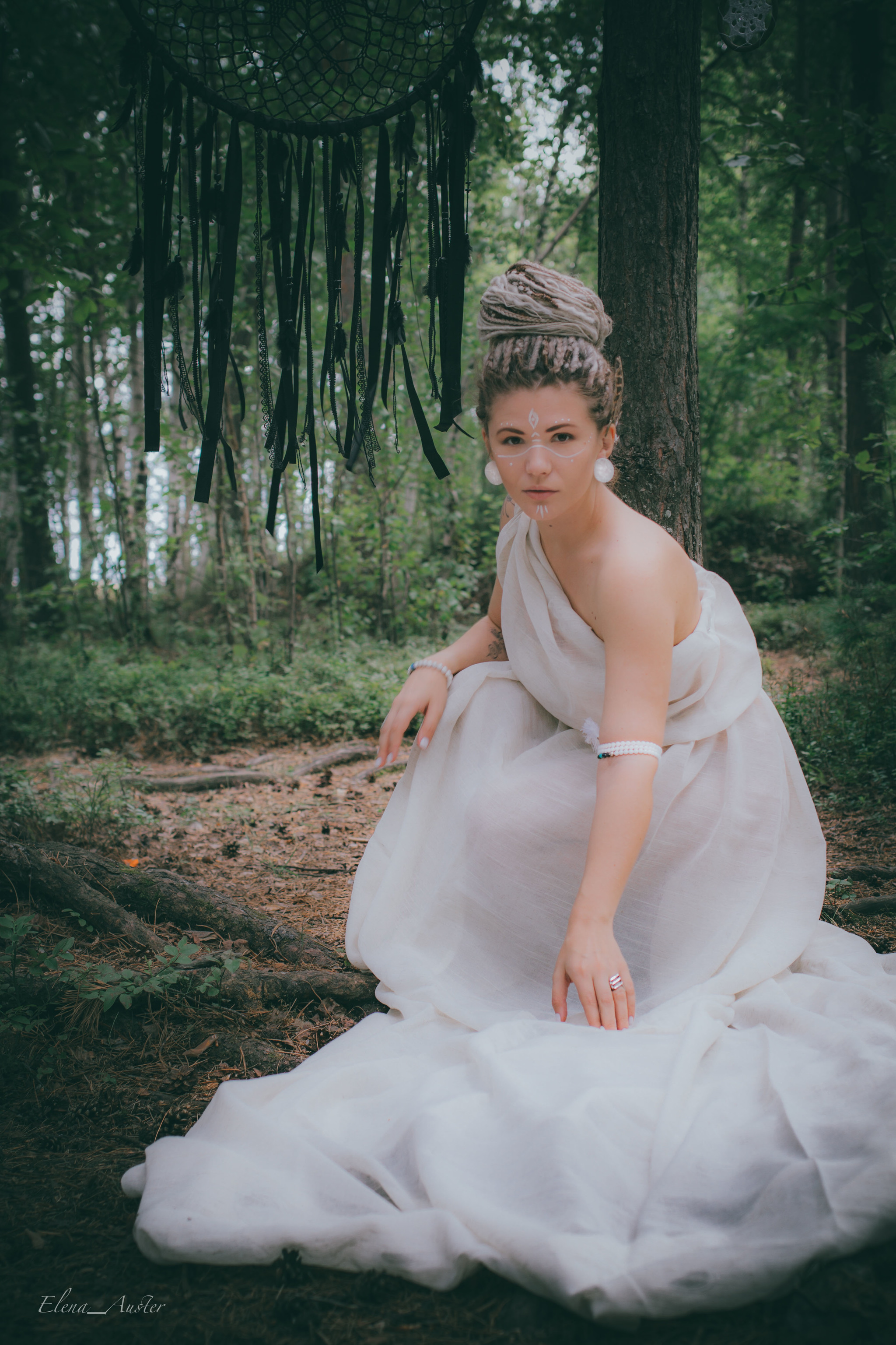 Goddess of Dreams - My, The photo, Photographer, Beautiful girl, Beginning photographer, PHOTOSESSION, Summer, Forest, Longpost, Dreamcatcher