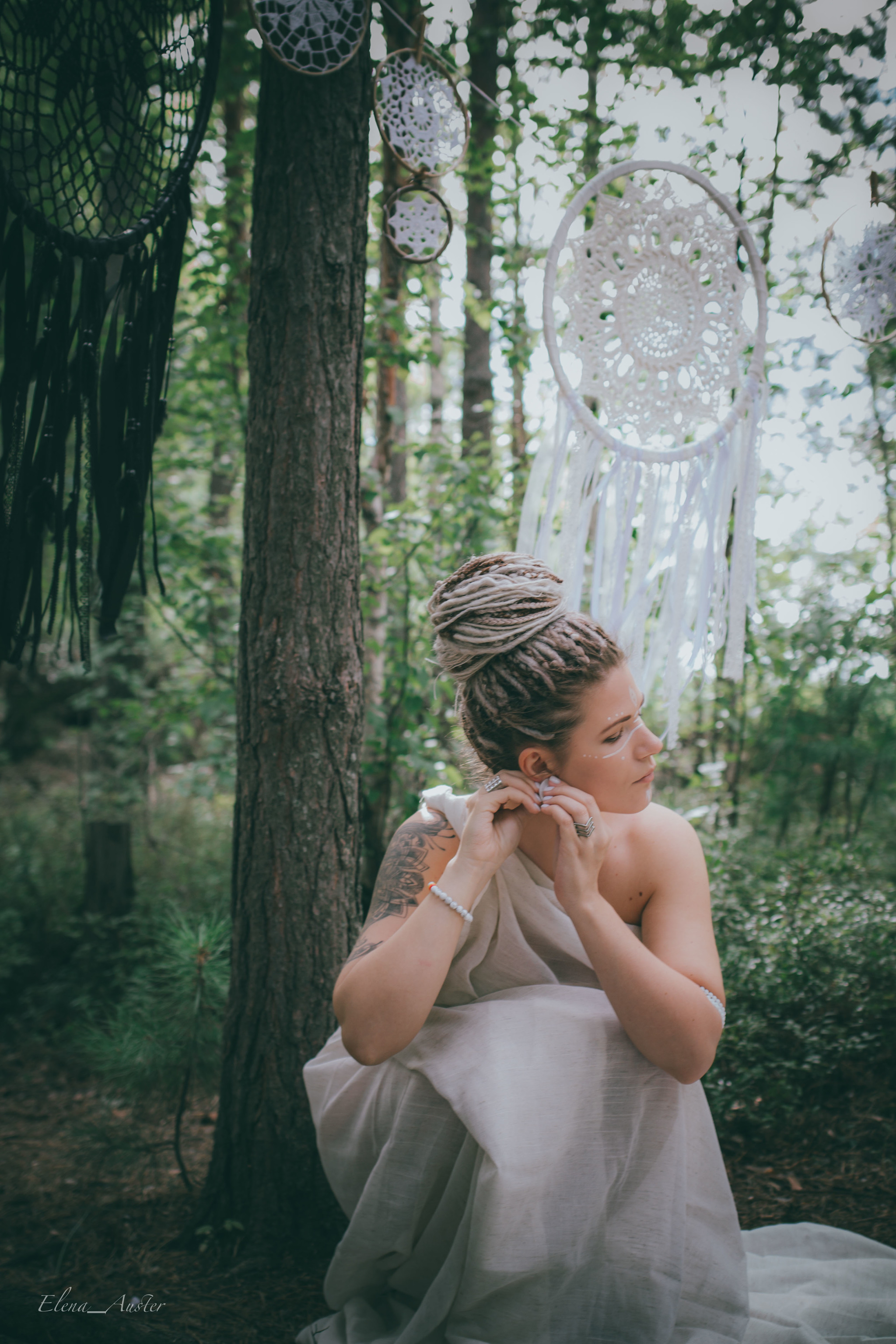 Goddess of Dreams - My, The photo, Photographer, Beautiful girl, Beginning photographer, PHOTOSESSION, Summer, Forest, Longpost, Dreamcatcher