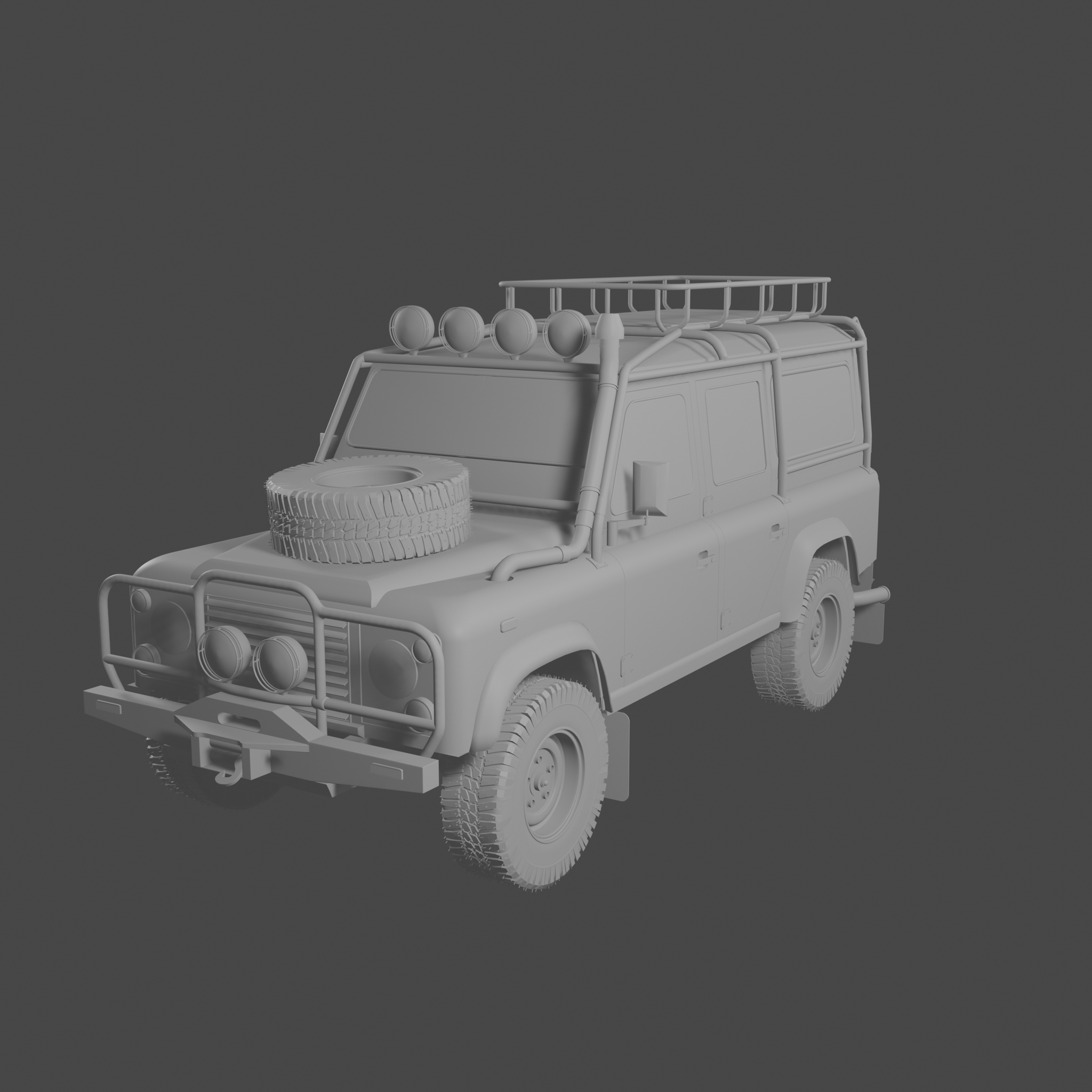 Land Rover 3D model - My, 3D modeling, Blender, Land rover, Longpost