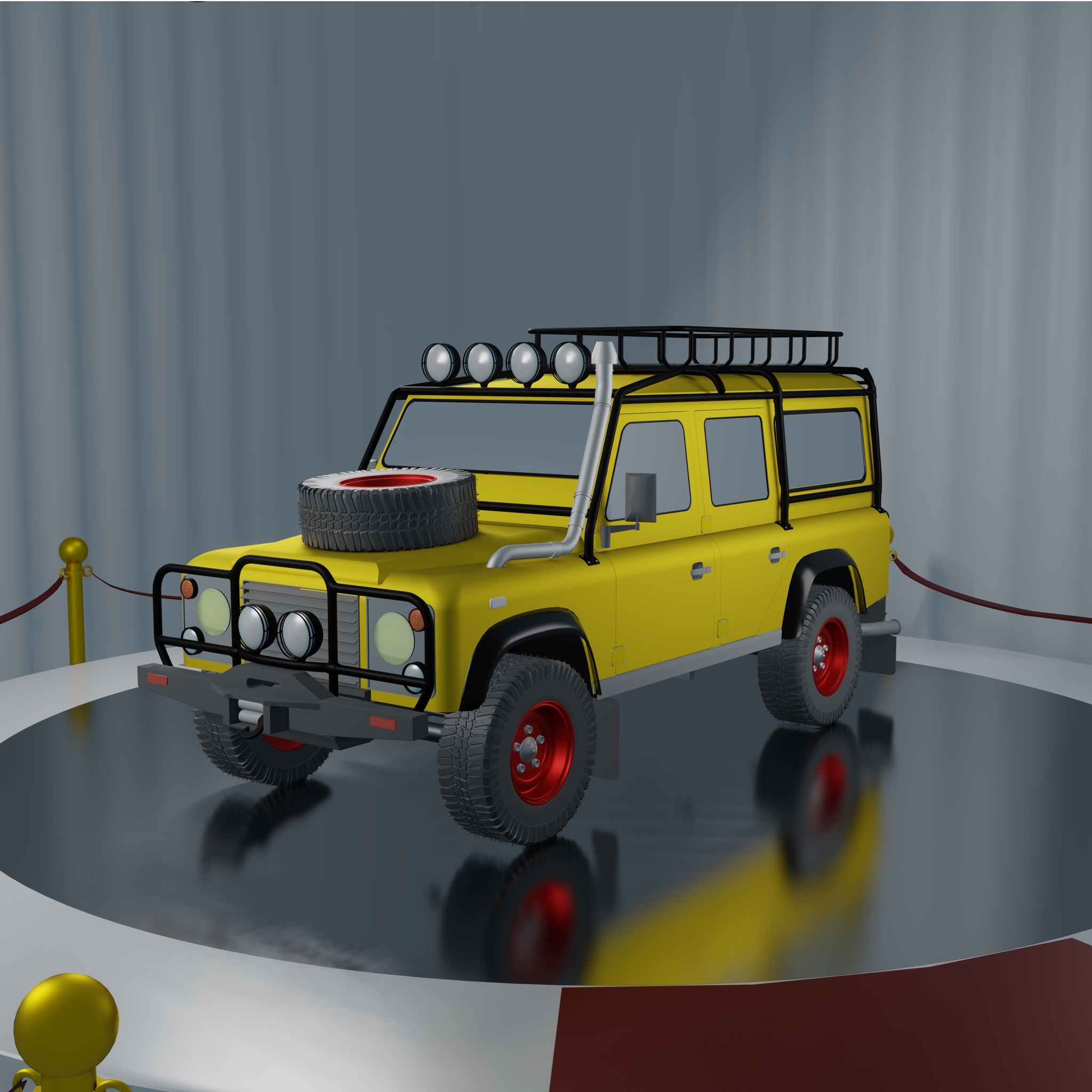 Land Rover 3D model - My, 3D modeling, Blender, Land rover, Longpost