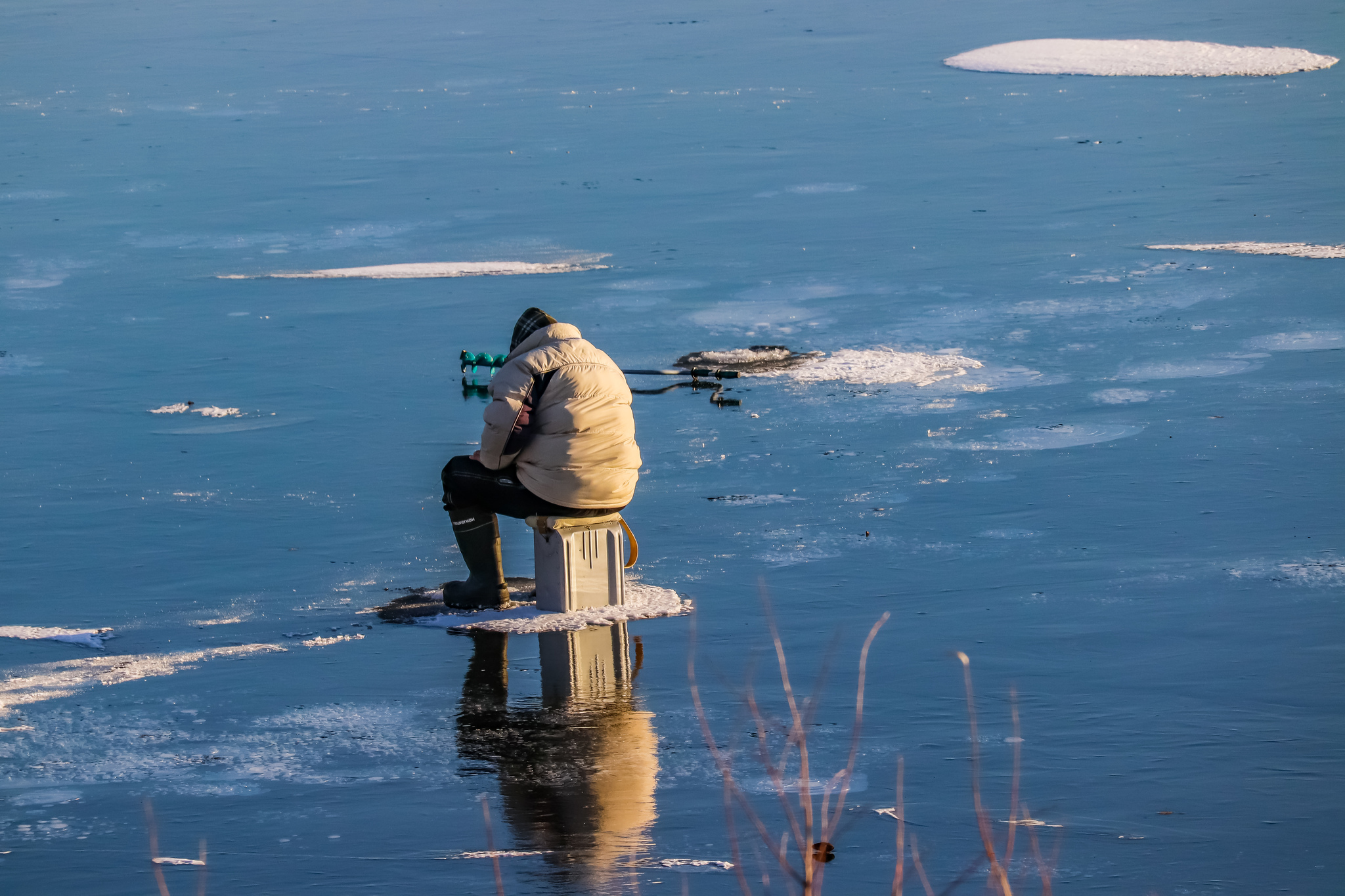 The first penguins - My, The photo, Winter fishing, Fishermen, Longpost