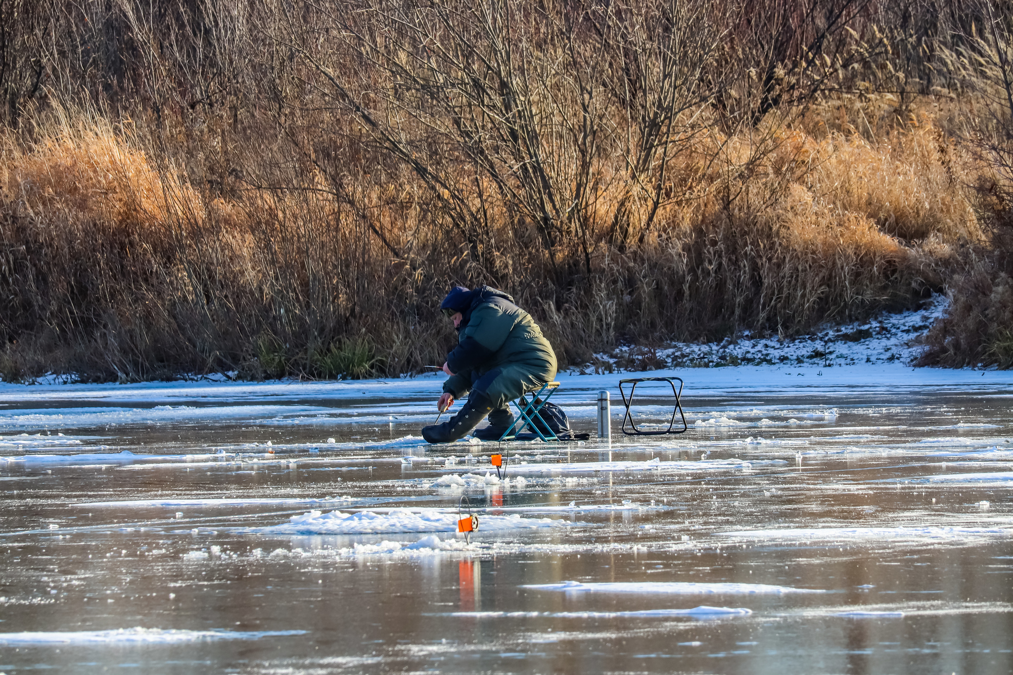 The first penguins - My, The photo, Winter fishing, Fishermen, Longpost