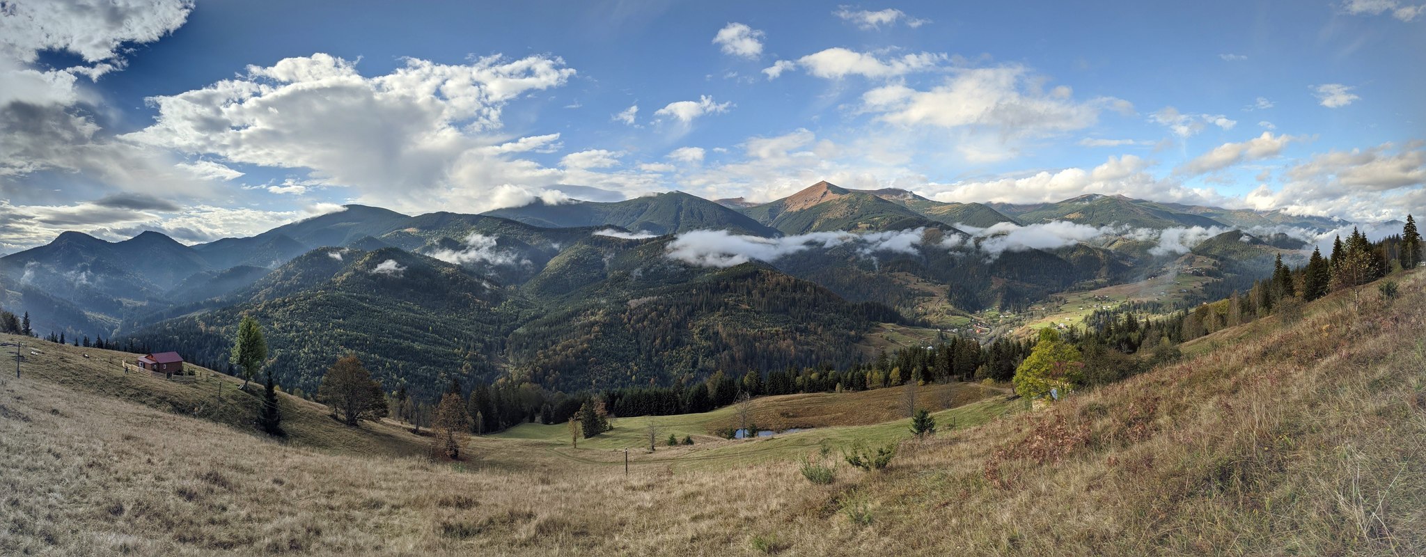 Панорамы Карпат, с. Дземброня - Моё, Горы, Карпаты, Фотография, Панорама