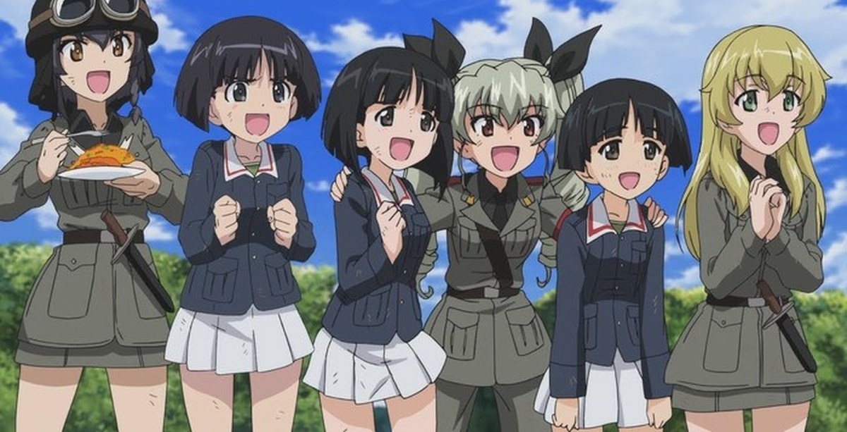 Girls und panzer. Girls und Panzer команда Бегемот. Gup аниме. Команда удильщик girls und Panzer. Girls und Panzer команда акула.