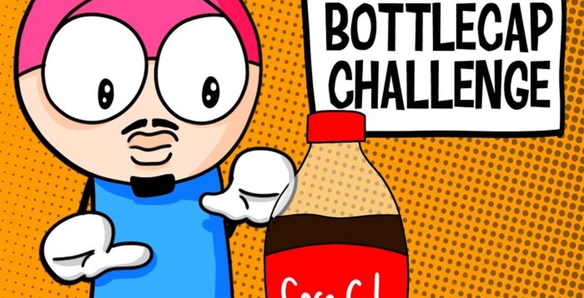 Анимация челлендж. Bottle cap Challenge. Bottle cap Challenge Smoke. Challenge cartoon.